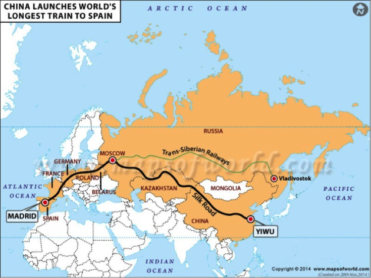 خط آهن چین اسپانیا