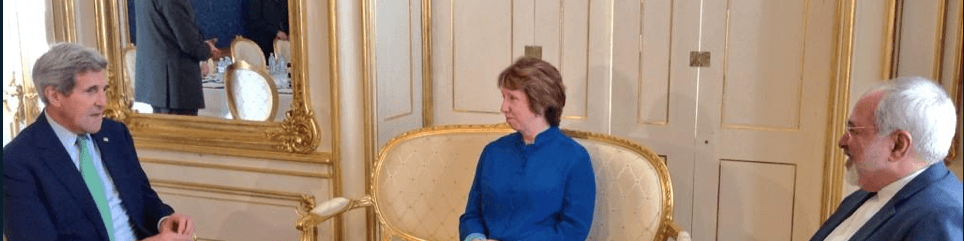 آغاز مذاکرات سه جانبه ظریف، کری، اشتون