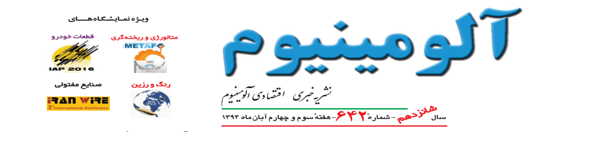 نشریه خبری - اقتصادی آلومینیوم (شماره 642)