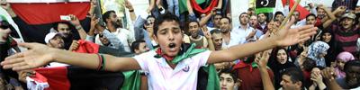 شادی مردمی پس از تائید مرگ قذافی