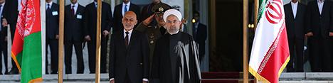 استقبال رسمی روحانی از اشرف غنی/آغاز مذاکرات خصوصی روسای جمهوری ایران و افغانستان