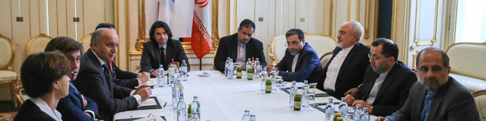 فابیوس و ظریف دیدار کردند