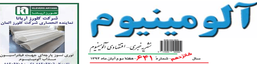 نشریه خبری - اقتصادی آلومینیوم (شماره 641)