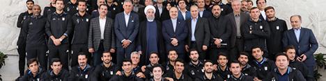 رییس جمهور با اعضای تیم ملی فوتبال دیدار کرد