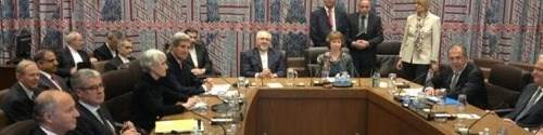 آغاز مذاکرات ایران و ۱+۵ در نیویورک/ کری و ظریف پهلو به پهلوی هم