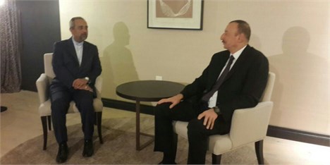 دیدار رییس‌جمهور آذربایجان و نهاوندیان در حاشیه اجلاس داووس