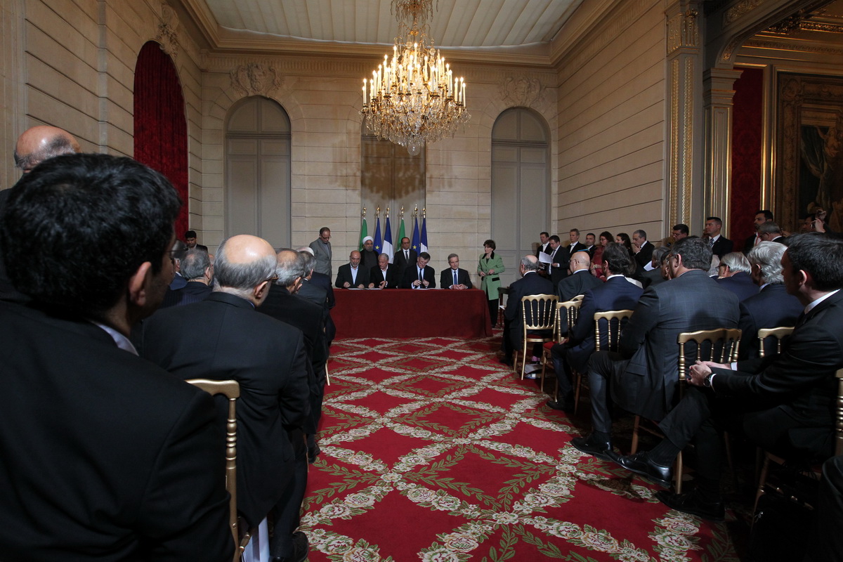 گزارش تصویری از امضاء ۲۰ سند همکاری بین ایران و فرانسه